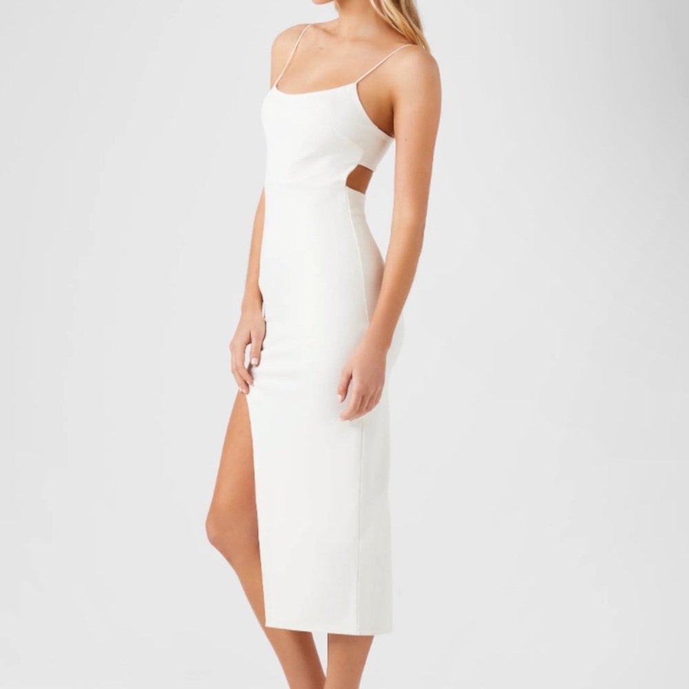 Cutout Slit Cami Midi Dress